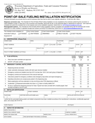 Document preview: Form TR-WM-130 Point-Of-Sale Fueling Installation Notification - Wisconsin