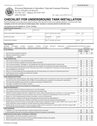Document preview: Form TR-WM-138 Checklist for Underground Tank Installation - Wisconsin
