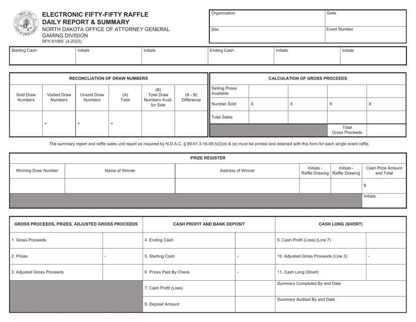 Form SFN61069  Printable Pdf