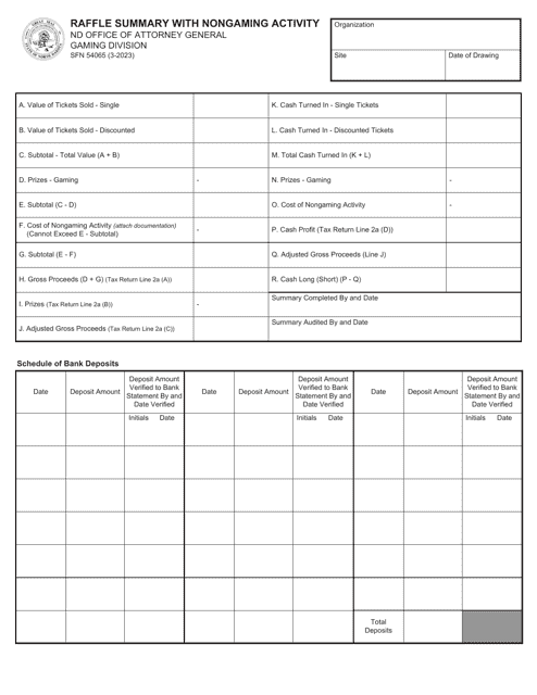 Form SFN54065  Printable Pdf