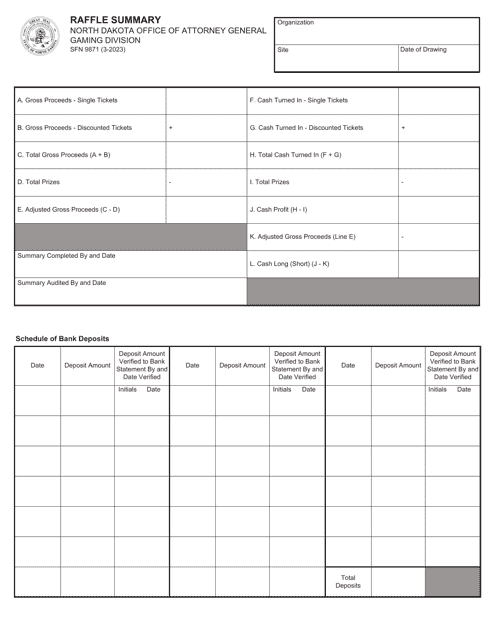 Form SFN9871  Printable Pdf