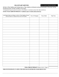 Form DARM-BACM-008 Commercial Soil or Plant Additive Tonnage Report - Wisconsin, Page 2