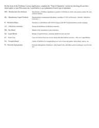 Form DARM-BACM-002 Annual Fertilizer License Application - Wisconsin, Page 2