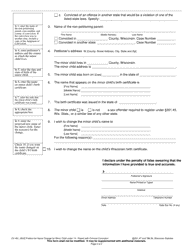 Form CV-481 Petition for Name Change for Minor Child Under 14 - Parent With Criminal Conviction - Wisconsin, Page 2