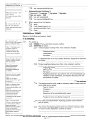 Form FA-4188V Temporary Deployment Custody and/or Placement Order - Wisconsin, Page 2