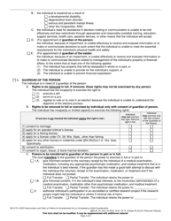 Form GN-3170 Determination and Order on Petition for Guardianship Due to Incompetency (Adult Guardianship) - Wisconsin, Page 2