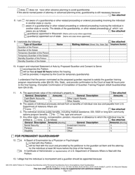 Form GN-3100 Petition for Temporary/Permanent Guardianship Due to Incompetency (Adult Guardianship) - Wisconsin, Page 2