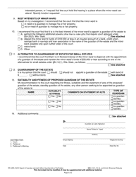 Form GN-3325 Report of Guardian Ad Litem (Minor Guardianship of the Estate) - Wisconsin, Page 2