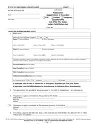 Form IW-1501 Petition for Appointment of Guardian Full/Limited/Temporary Guardianship (48.9795, Wis. Stats.) - Indian Child Welfare Act - Wisconsin