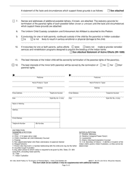 Form IW-1630 Petition for Termination of Parental Rights - Indian Child Welfare Act - Wisconsin, Page 2