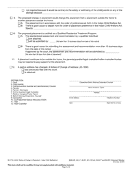 Form IW-1754 Notice of Change in Placement - Indian Child Welfare Act - Wisconsin, Page 2