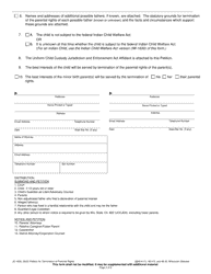 Form JC-1630 Petition for Termination of Parental Rights - Wisconsin, Page 2