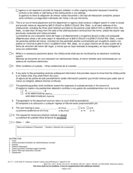 Form JD-1711 Order for Temporary Physical Custody - Wisconsin (English/Spanish), Page 5