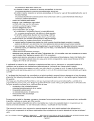 Form JD-1716 Notice of Rights and Obligations - Wisconsin (English/Spanish), Page 2