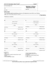 Document preview: Form JD-1783A Stipulation to Revise Dispositional Order - Wisconsin