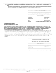 Form JD-1757 Notice of Right to Seek Post-judgment Relief - Wisconsin (English/Hmong), Page 2