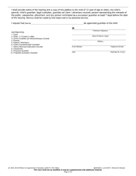 Form JG-1605 Petition for Appointment of Guardian (48.977, Wis. Stats.) - Wisconsin, Page 2
