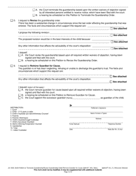 Form JG-1628 Petition to Terminate/Revise Guardianship Order or Remove Guardian for Cause (48.977, Wis. Stats.) - Wisconsin, Page 2