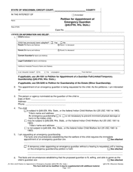 Document preview: Form JN-1504 Petition for Appointment of Emergency Guardian (48.9795, Wis. Stats.) - Wisconsin