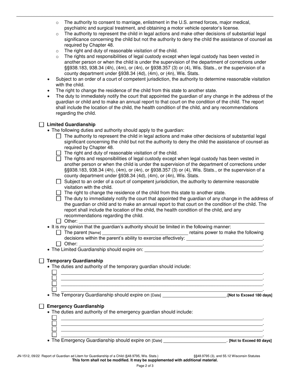 Form JN1512 Fill Out, Sign Online and Download Printable PDF
