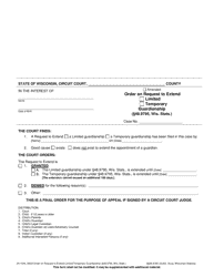 Document preview: Form JN-1544 Order on Request to Extend Limited/Temporary Guardianship (48.9795, Wis. Stats.) - Wisconsin