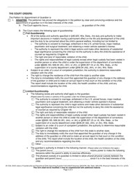 Form JN-1530 Letters of Guardianship and Dispositional Order Appointing Guardian Full/Limited/Temporary Guardianship - Wisconsin, Page 2