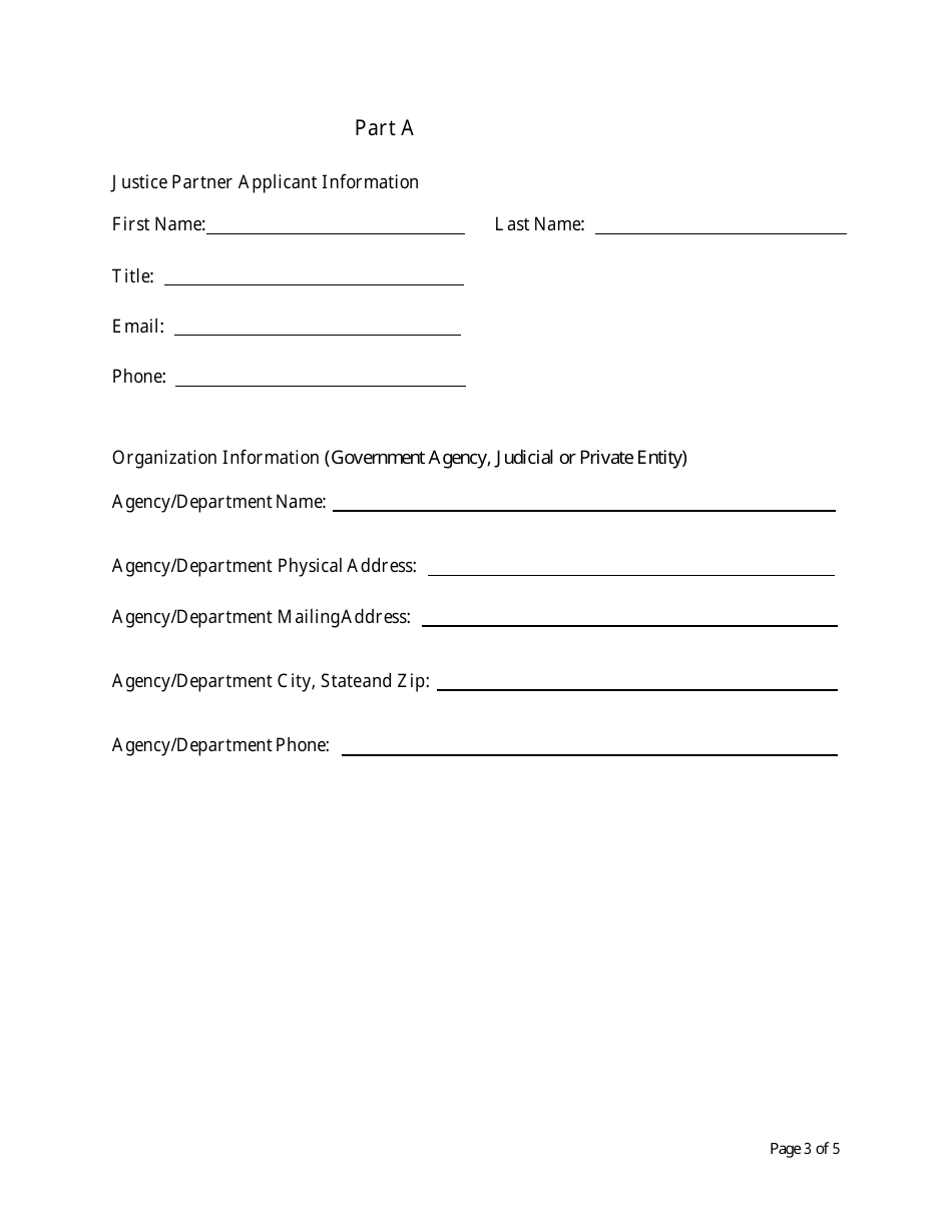 Justice Partner Application for Online Access to New Mexico Dataxchange Platform - New Mexico, Page 3