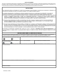 Formulario RM-91 Reclamacion Por Dano O Lesion - County of Ventura, California (Spanish), Page 4