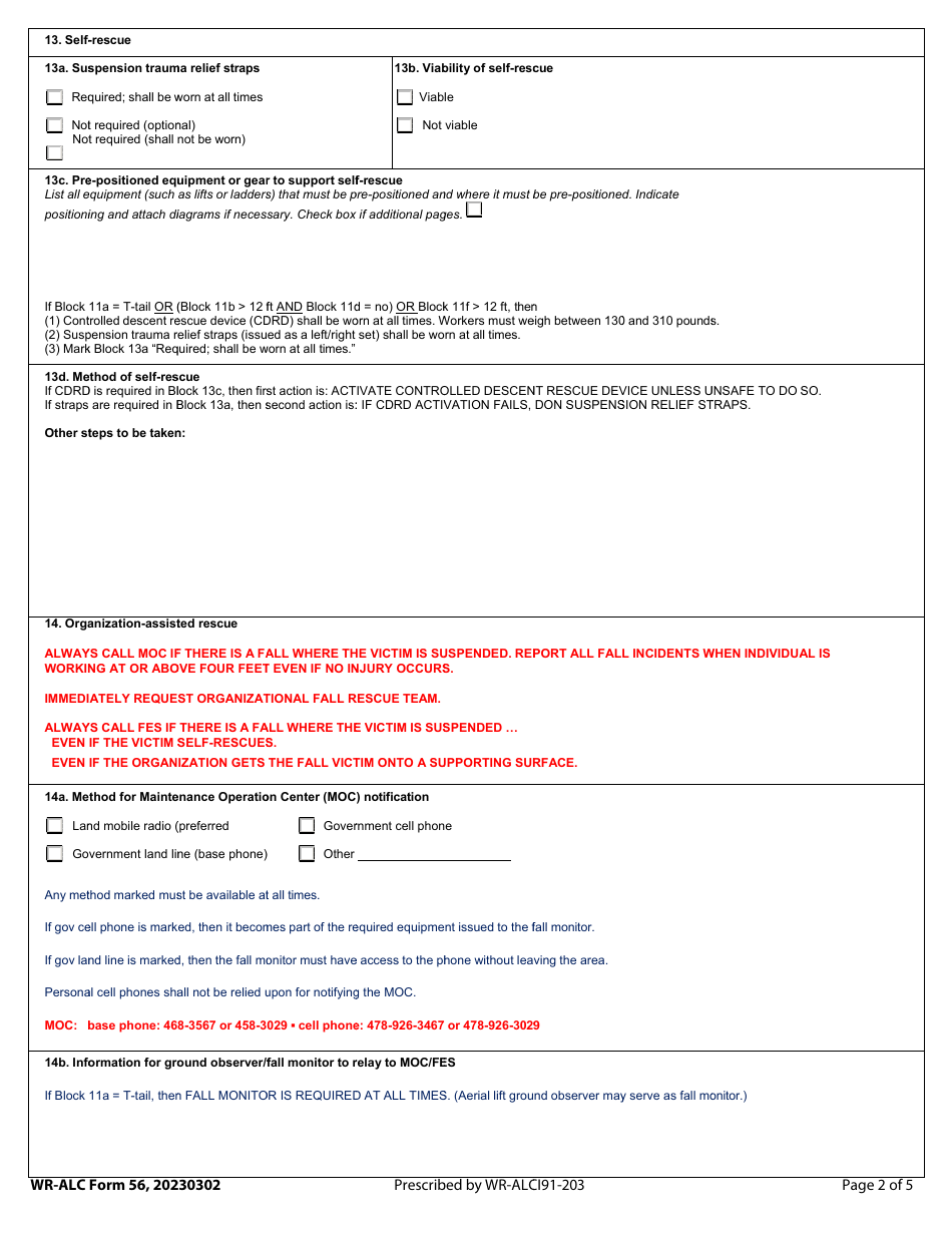 WR-ALC Form 56 - Fill Out, Sign Online and Download Fillable PDF ...