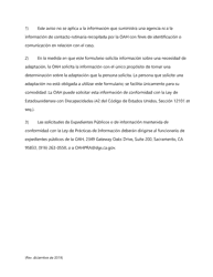 Formulario DGS OAH24 Solicitude De La Ley Lanterman Para La Continuacion De La Mediacion Y/O Audiencia Justa Y Renuncia De Tiempo - California (Spanish), Page 7