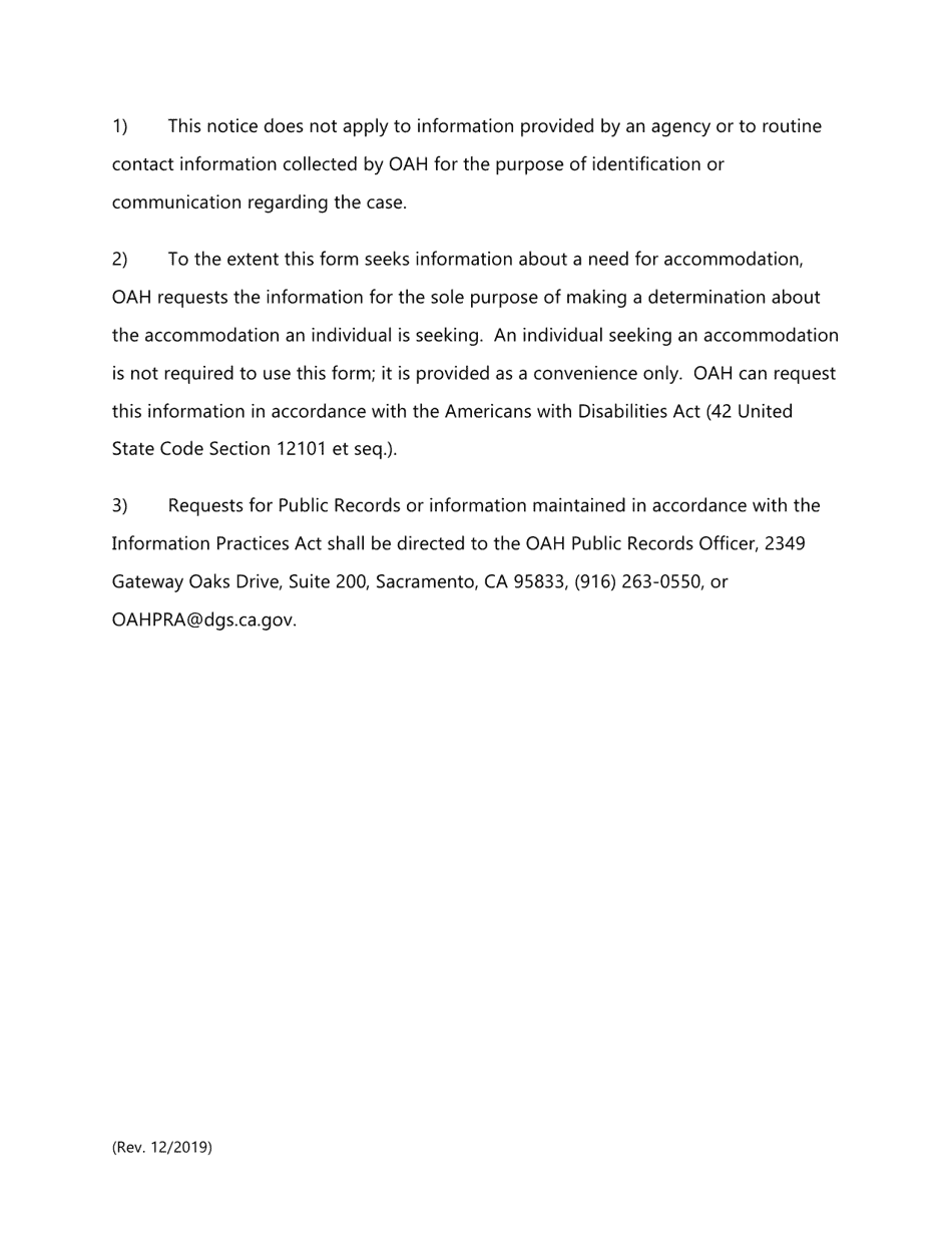 Form DGS OAH18 Teacher / Classified Employee Reduction in Force Request to Set - California, Page 5