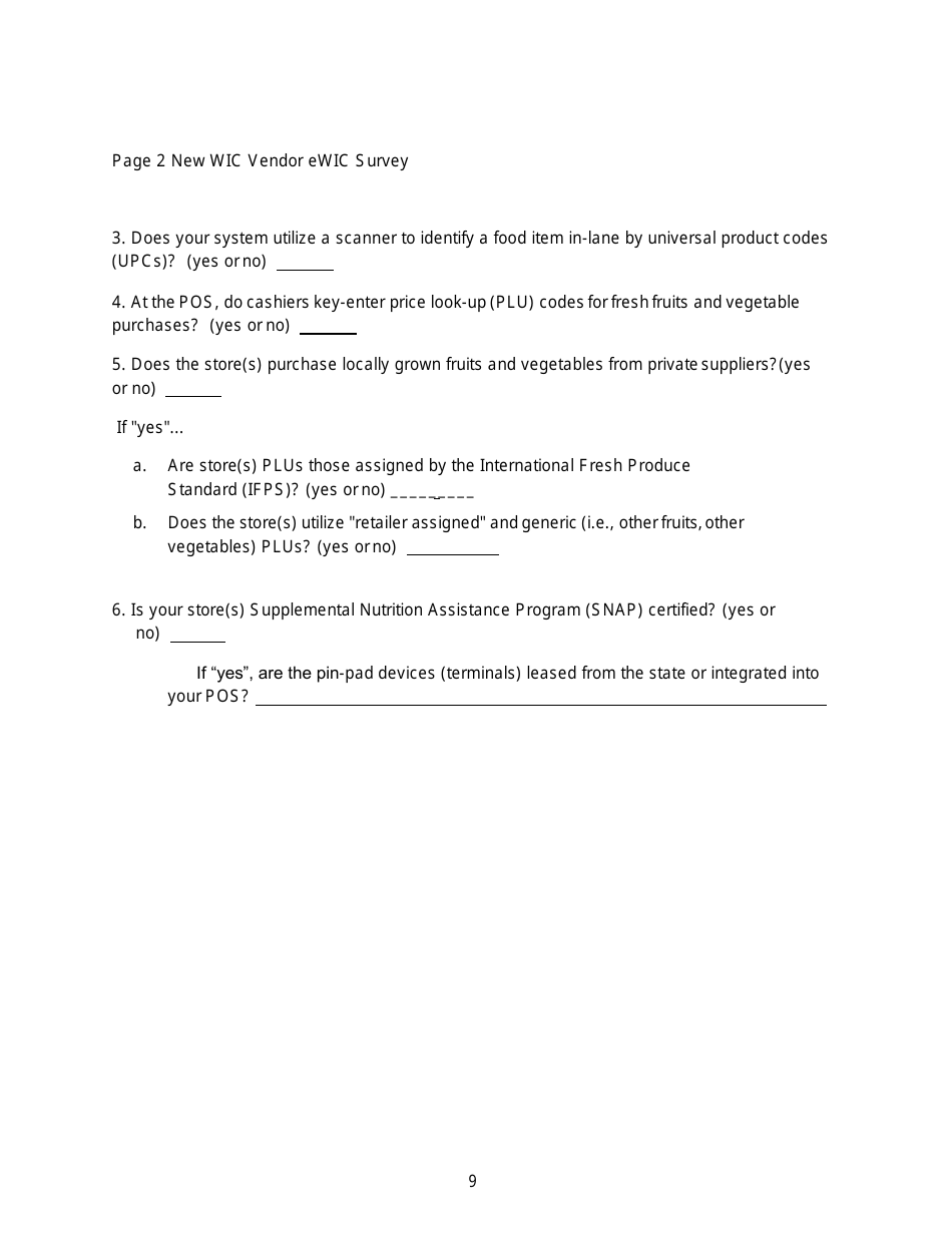 Vendor Application - Wic Program - Arkansas, Page 9