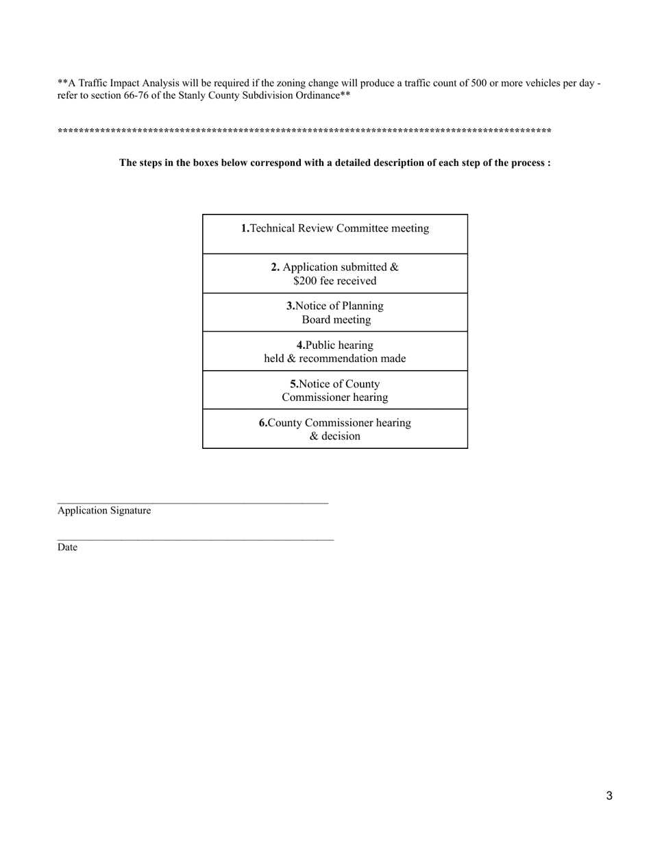 Conditional Rezoning Application - Stanly County, North Carolina, Page 3