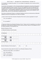 Form FLR(P) Application for an Extension of Permission to Stay in the UK as a Child Under the Age of 18 of a Nonparent Relative With Protection Status in the UK but Who Has Not yet Settled and for a Biometric Immigration Document - United Kingdom, Page 18