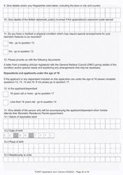 Form FLR(P) Application for an Extension of Permission to Stay in the UK as a Child Under the Age of 18 of a Nonparent Relative With Protection Status in the UK but Who Has Not yet Settled and for a Biometric Immigration Document - United Kingdom, Page 20