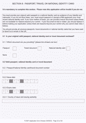Form FLR(P) Application for an Extension of Permission to Stay in the UK as a Child Under the Age of 18 of a Nonparent Relative With Protection Status in the UK but Who Has Not yet Settled and for a Biometric Immigration Document - United Kingdom, Page 22