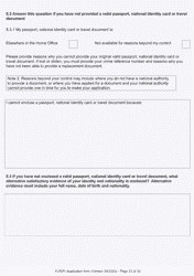 Form FLR(P) Application for an Extension of Permission to Stay in the UK as a Child Under the Age of 18 of a Nonparent Relative With Protection Status in the UK but Who Has Not yet Settled and for a Biometric Immigration Document - United Kingdom, Page 23