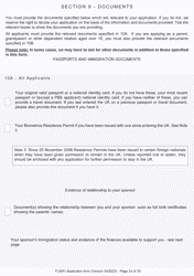 Form FLR(P) Application for an Extension of Permission to Stay in the UK as a Child Under the Age of 18 of a Nonparent Relative With Protection Status in the UK but Who Has Not yet Settled and for a Biometric Immigration Document - United Kingdom, Page 24