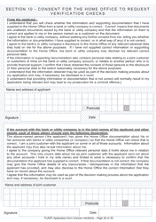 Form FLR(P) Application for an Extension of Permission to Stay in the UK as a Child Under the Age of 18 of a Nonparent Relative With Protection Status in the UK but Who Has Not yet Settled and for a Biometric Immigration Document - United Kingdom, Page 26