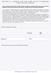 Form FLR(P) Application for an Extension of Permission to Stay in the UK as a Child Under the Age of 18 of a Nonparent Relative With Protection Status in the UK but Who Has Not yet Settled and for a Biometric Immigration Document - United Kingdom, Page 27