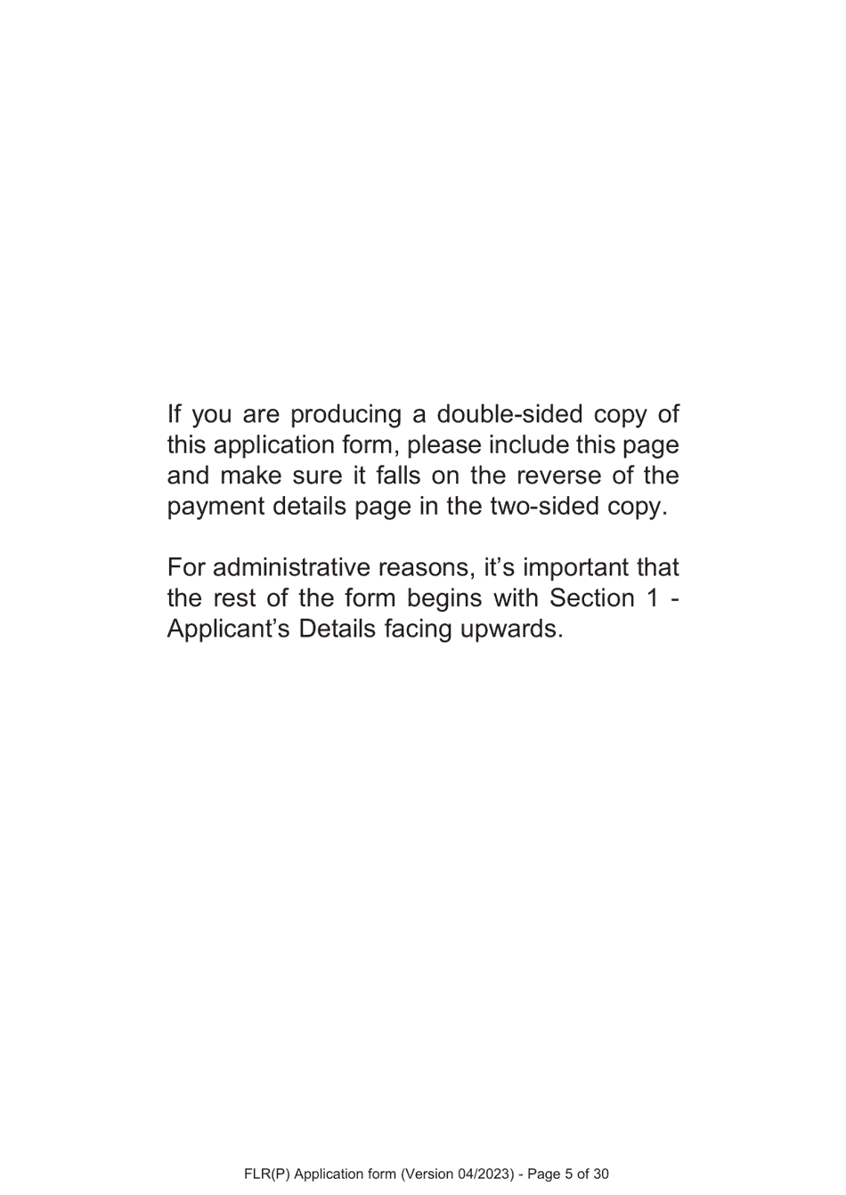 Form FLR(P) Application for an Extension of Permission to Stay in the UK as a Child Under the Age of 18 of a Nonparent Relative With Protection Status in the UK but Who Has Not yet Settled and for a Biometric Immigration Document - United Kingdom, Page 5