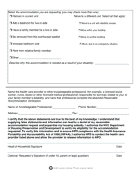 Reasonable Accommodation Request - New York City, Page 2