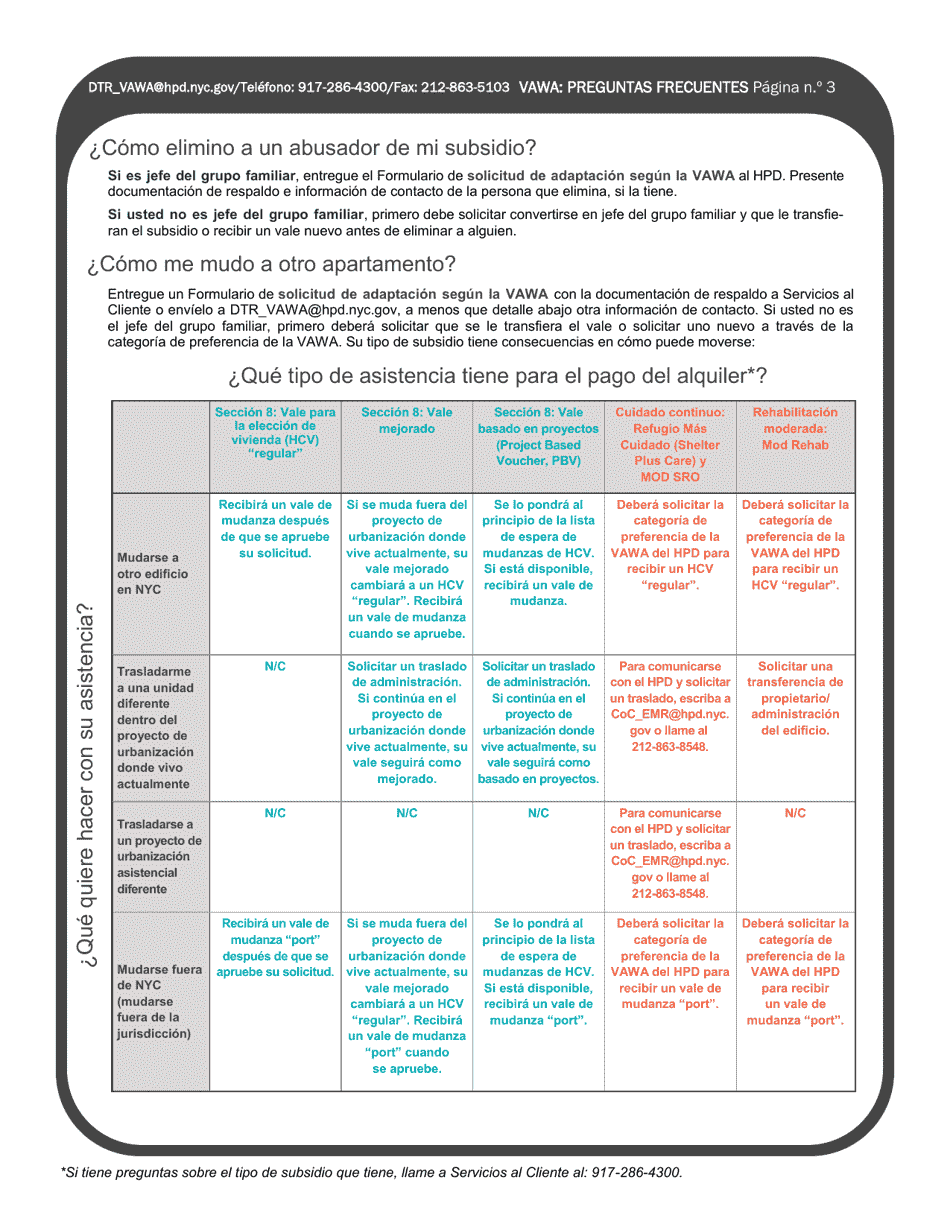 Solicitud De Adaptacion Segun La Ley De Violencia Contra La Mujer (Vawa) - New York City (Spanish), Page 5