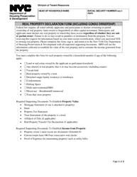 Real Property Declaration Form (Including Condo Ownership) - New York City