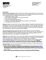 Project Based Unit Vacancy Notification Form - New York City, Page 2