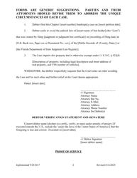 Verified Motion to Avoid Judicial Lien on Exempt Property - Florida, Page 2