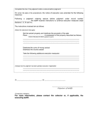 Schedule 8 Notice of Execution (Articles 516, 520, 681 and 682, Code of Civil Procedure) - Quebec, Canada, Page 7