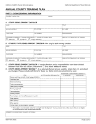 Form GEN1031 Annual County Training Plan - California, Page 3