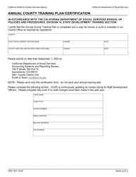 Form GEN1031 Annual County Training Plan - California, Page 9