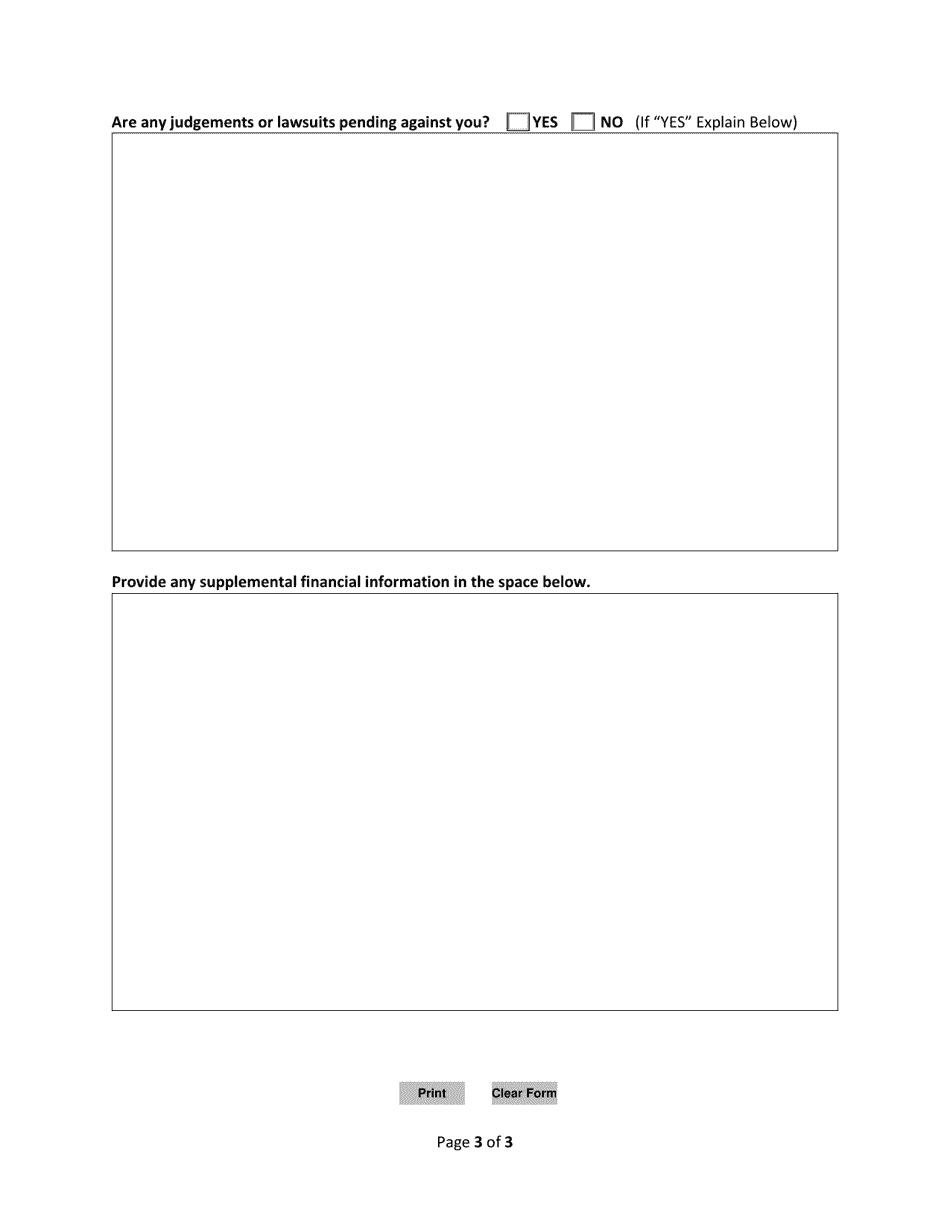 Professional Bail Bond Agent Financial Statement - Mississippi, Page 3